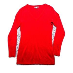 New York & Co. 100% Acrylic Lightweight Red  V- Neck Sweater Women's Small